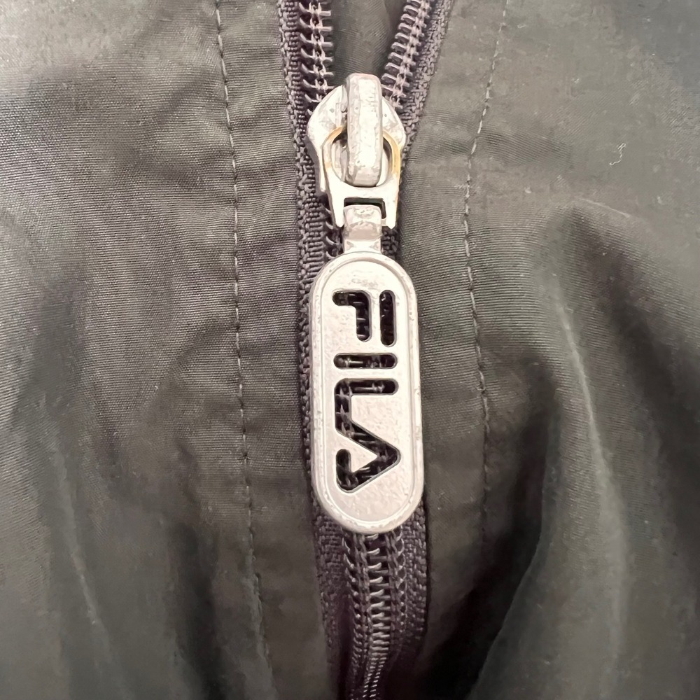Fila Sport Mens 1XB Windbreaker Jacket Grey Orange Mesh Lined Gorpcore Big Tall - Picture 14 of 17